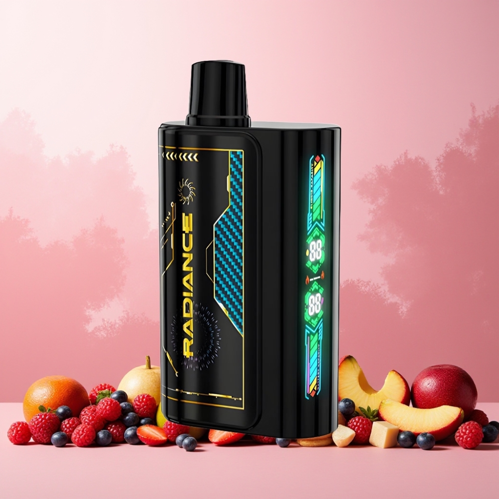 JNR Radiance Norge Engros 31000 Puffs Vape til engangsbruk med Blandede Bær – 28ml E-væske, Smart Animasjon Skjerm, Dobbel Mesh Coil, 950 mAh Oppladbart Batteri
