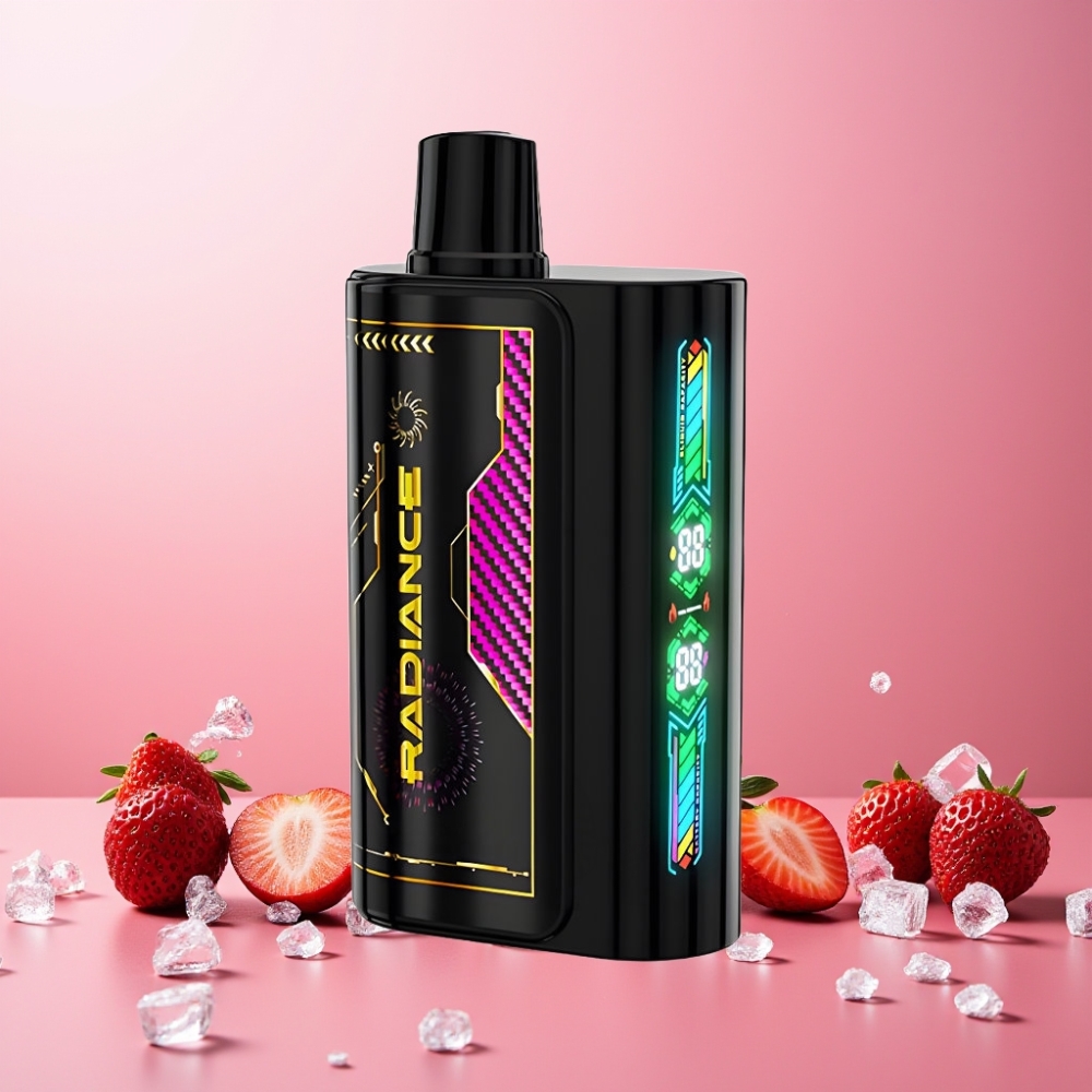 Norge engros JNR Radiance 31000 Puffs Vape til engangsbruk Jordbær Is med 28ml E-liquid og 950 mAh Oppladbar Batteri