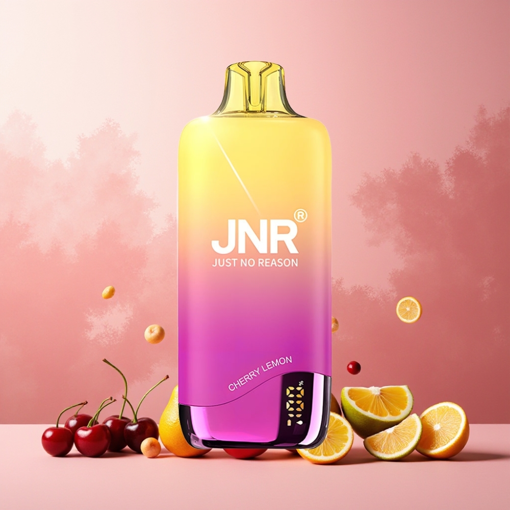 JNR Rainbow 10500 Puffs Engangs Vape Norge Engros – Kirsebær og Sitron, 10500 Puff, 18ml Tank, 600mAh Batteri, USB-C-lading