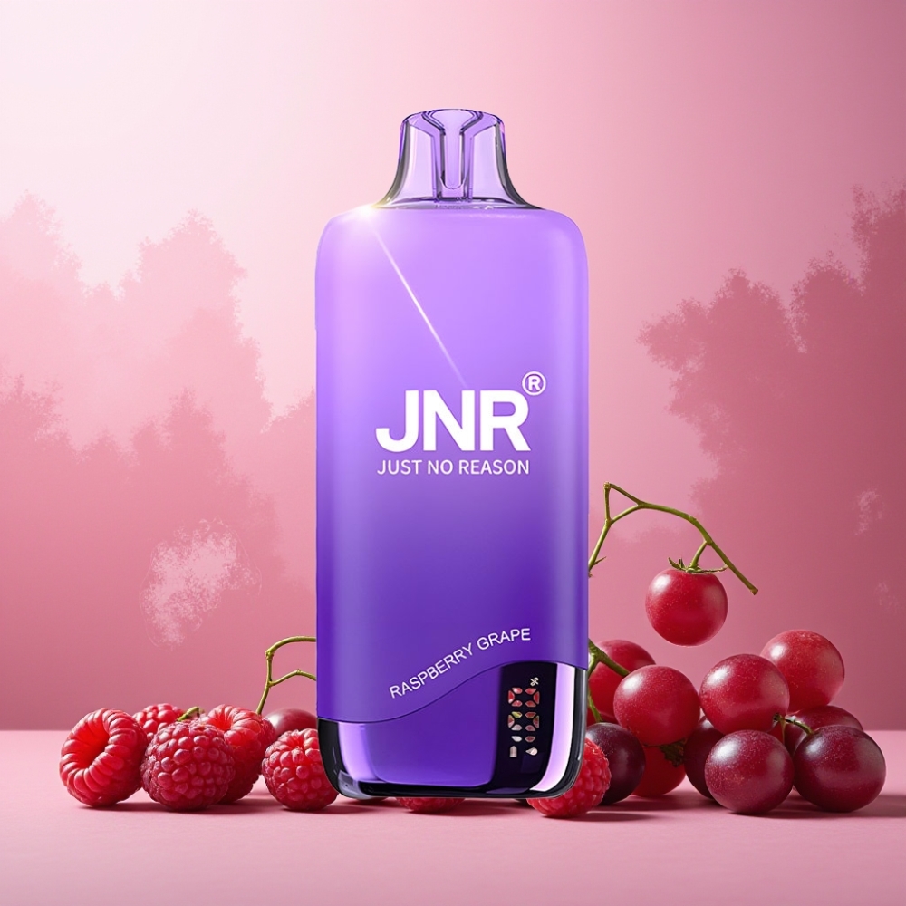 JNR Rainbow 10500 Puffs Norge Engros Vape til engangsbruk Bringebær Drue – 600mAh, 18ml, USB-C, 0.8ohm Mesh Coil