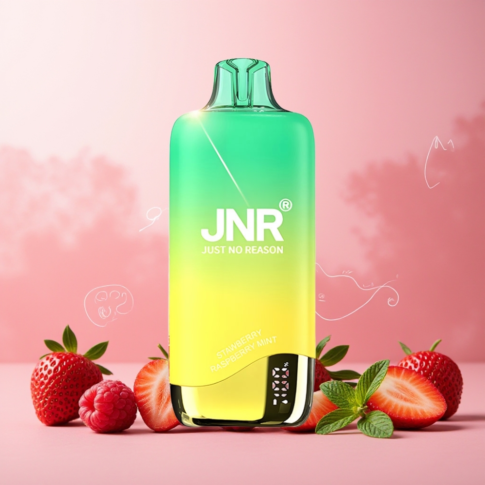 JNR Rainbow 10500 Puffs Norge Engros Vape til engangsbruk Jordbær Bringebær Mynte – 600mAh Batteri, 18ml Tank, USB-C Lading