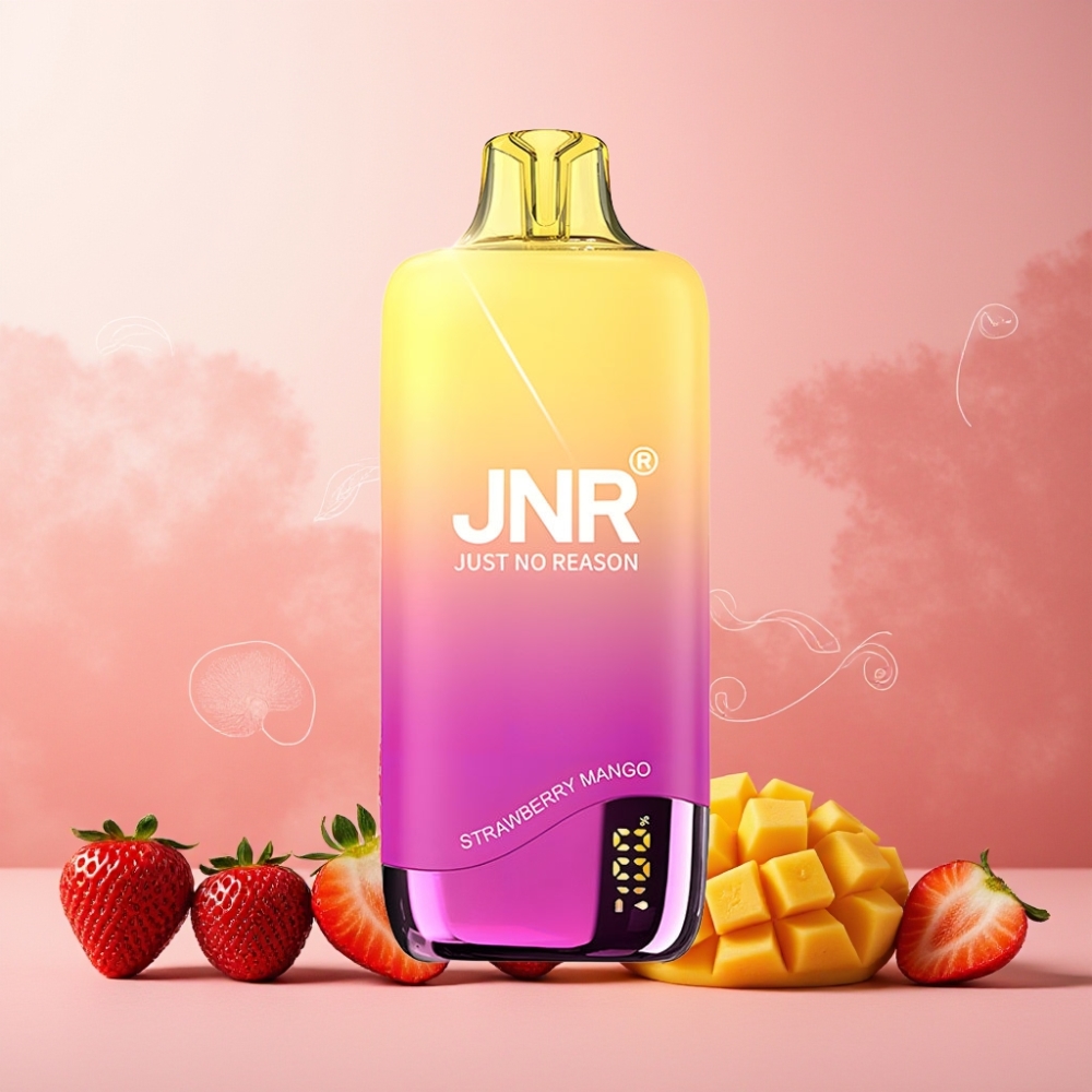 JNR Rainbow 10500 Puffs Norge Engros Vape til engangsbruk Jordbær Mango – 600mAh Batteri, 18ml Tank, USB-C Lading