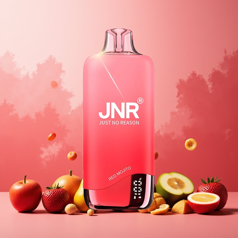 JNR Rainbow 10500 Puffs Norge Engros Vape til engangsbruk Rød Mojito – 18ml e-Liquid, 600mAh Batteri, USB Type-C, 0.8ohm Mesh Coil
