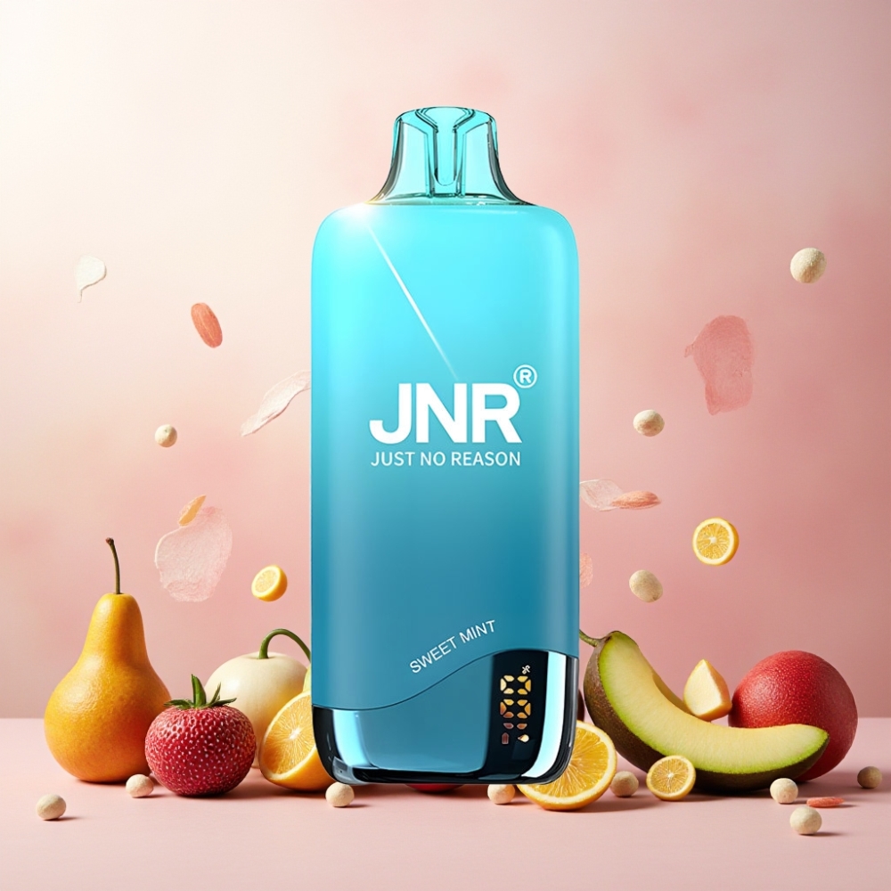 JNR Rainbow Norge Engros 10500 Puffs Vape til engangsbruk Søtmynte med 600mAh batteri, 18ml e-liquide tank og USB Type-C lading