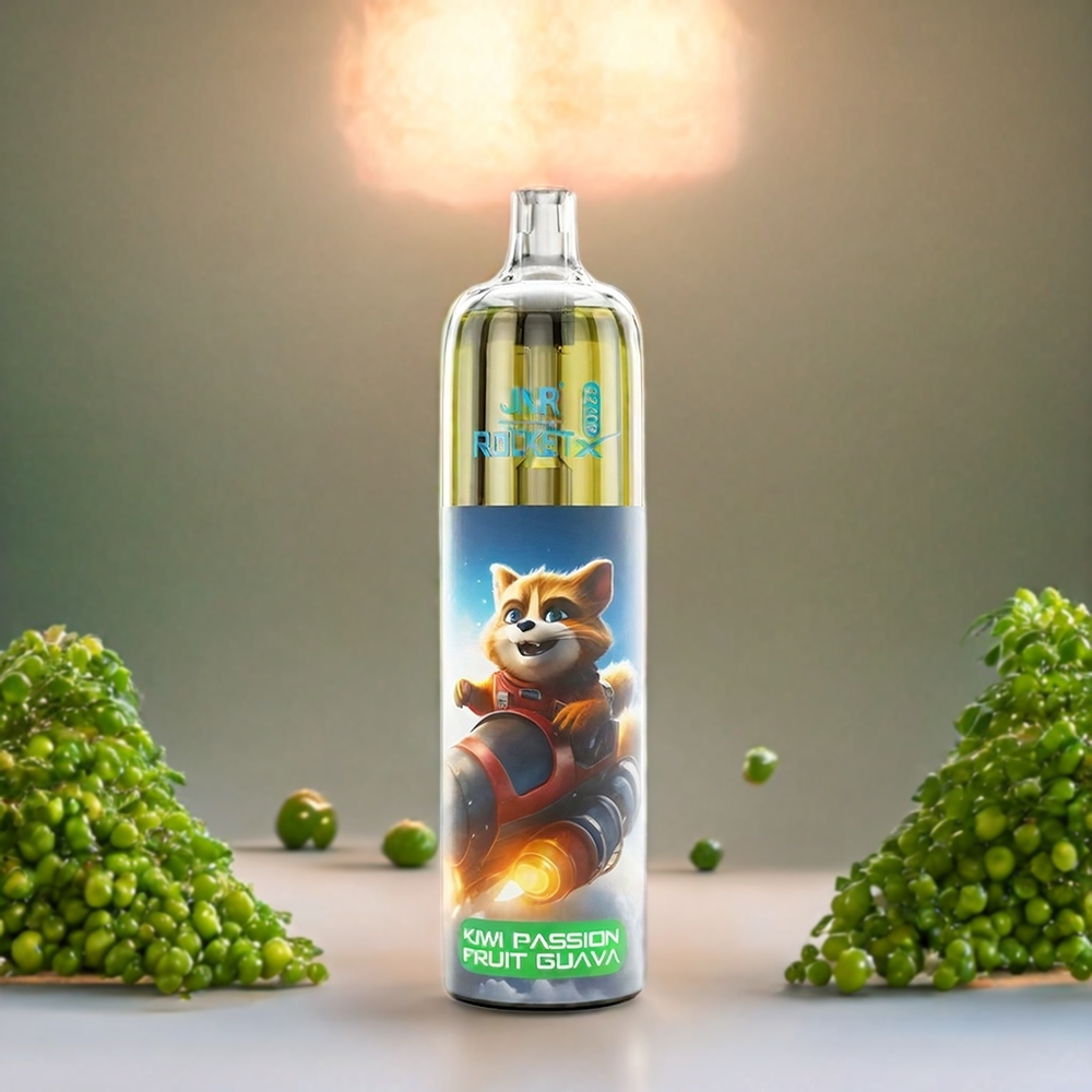 JNR Rocket X 12400 Norge Engros 12400 Puffs Kiwi Pasjonsfrukt Guava – Liten & Kompakt, Justerbar Luftstrøm, RGB-belysning, 850mAh Batteri, Type-C Lading