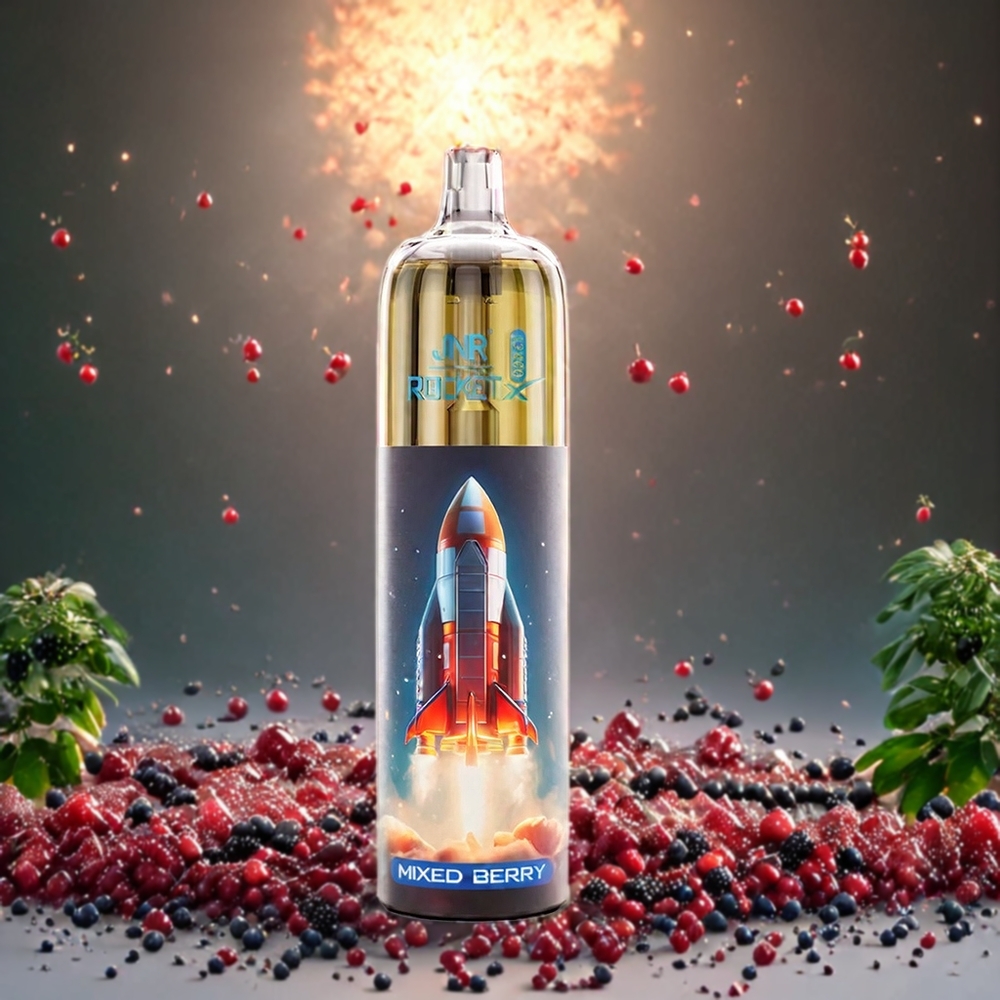JNR Rocket X 12400 Norge engros 12400 Puffs Blandede Bær med Type-C lading, 850mAh batteri og RGB-lys