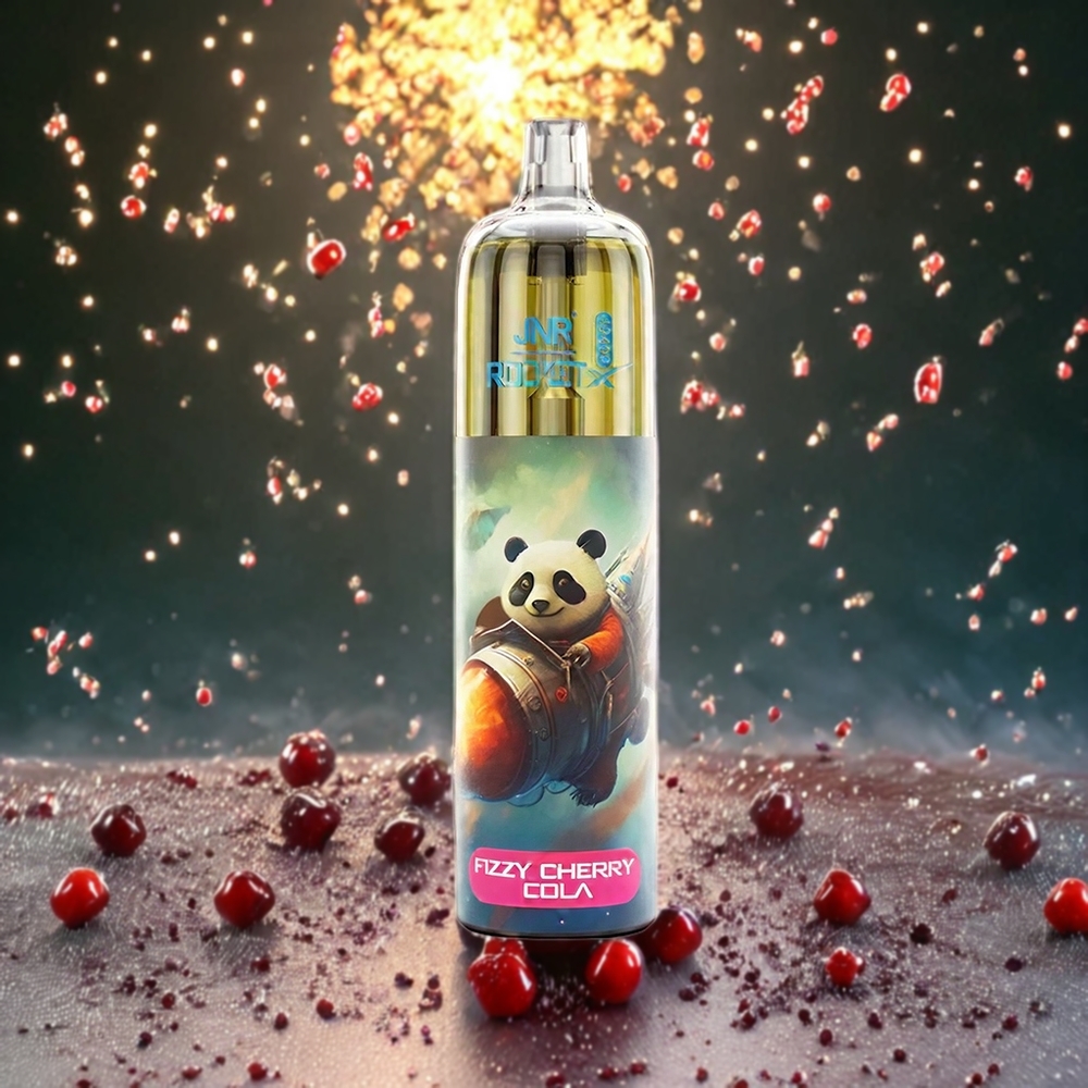 JNR Rocket X 12400 Puffs Fizzy Cherry Cola Norge Engros med RGB-lys, 850mAh batteri og Type-C-lading