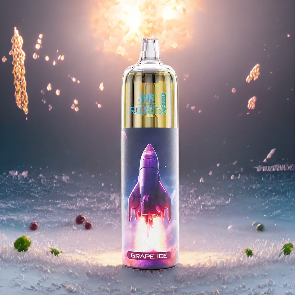 JNR Rocket X 12400 Puffs Norge Engros Grape Is med Justerbar Luftstrøm, 850mAh Batteri & Type-C Lading