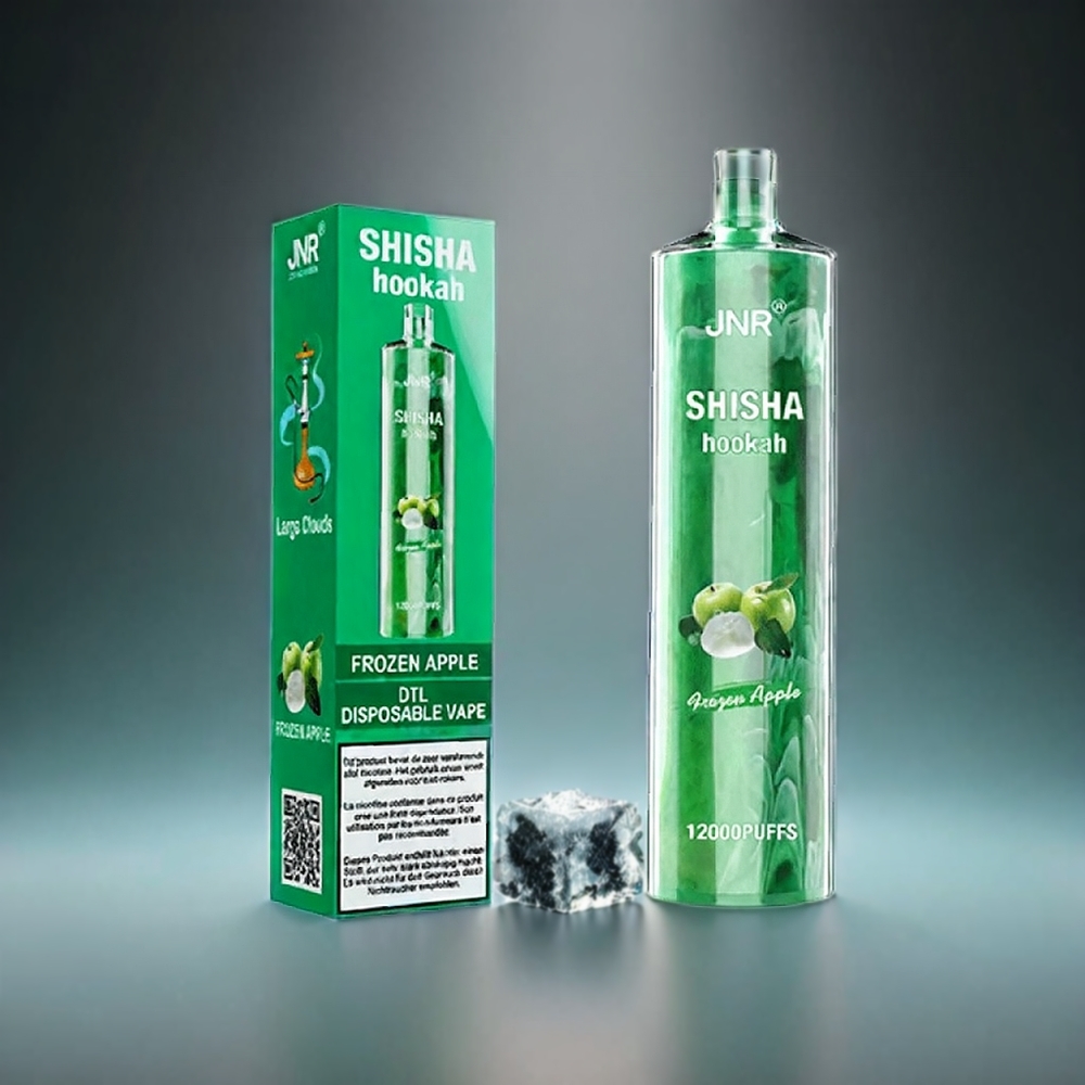 JNR Shisha Hookah 12000 Puffs Norge Engros – 750mAh Batteri, 24ml E-væske, 0.6 Ohm Mesh Coil – Frosset Eple