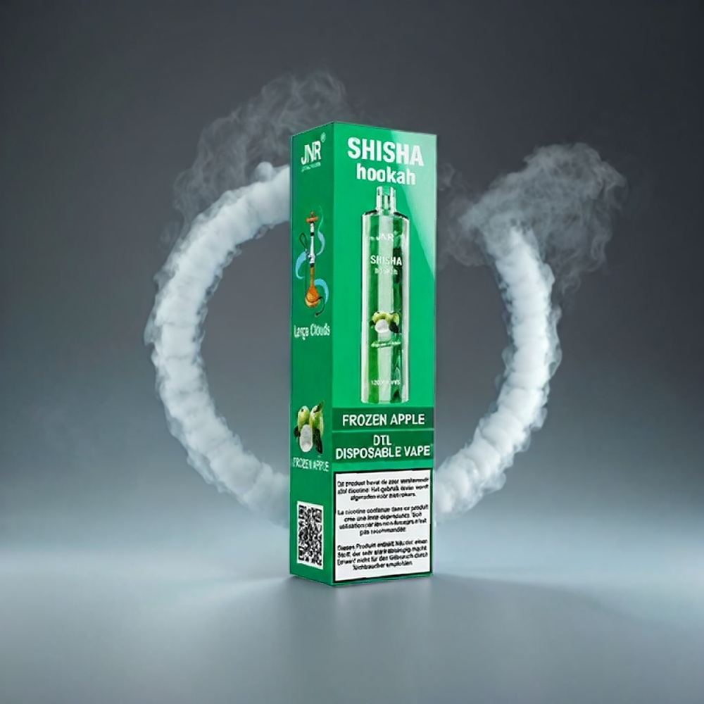 JNR Shisha Hookah 12000 Puffs Norge Engros – 750mAh Batteri, 24ml E-væske, 0.6 Ohm Mesh Coil – Frosset Eple