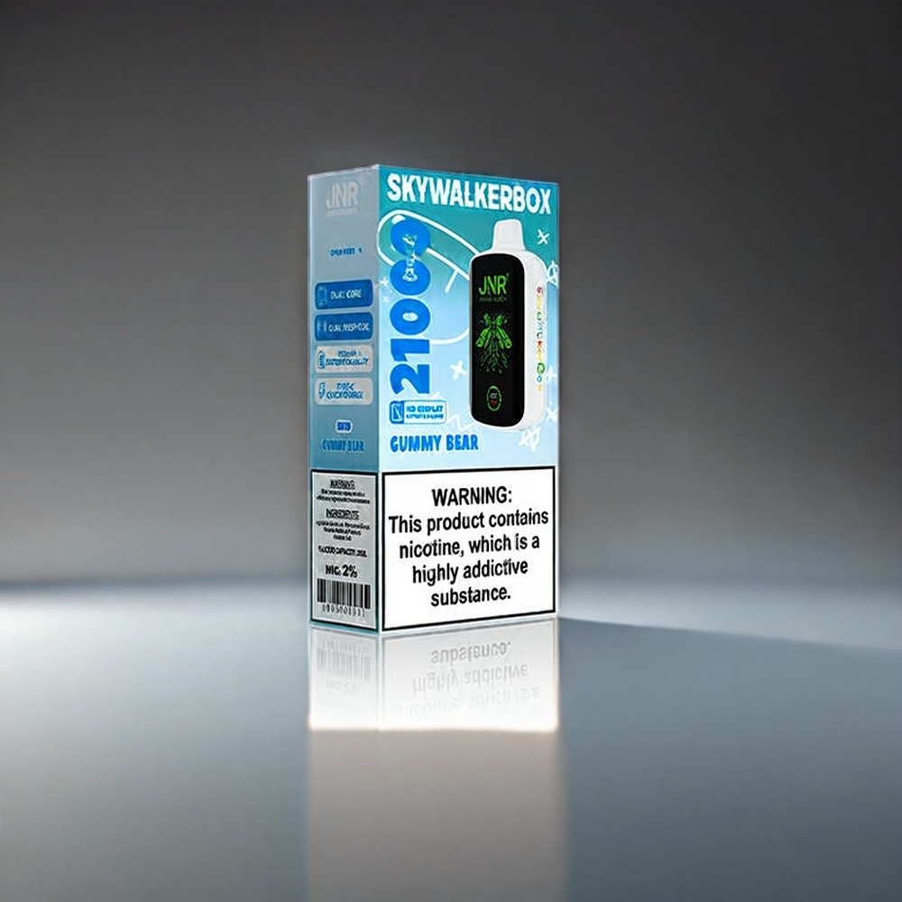 JNR Skywalker Box Norge Engros 21000 Puffs 25ml Type-C Quick Charge Dual Mesh Coil Vape Godteribjørn