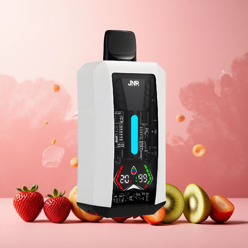 JNR Tank Pro 33000 Puffs Norge Engros – 28ml e-Liquid, Digital Display, Dual Mesh Coil, Jordbær Kiwi