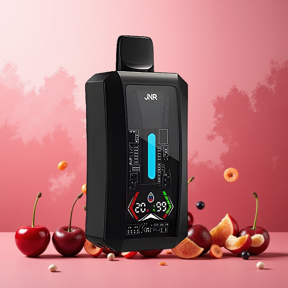 JNR Tank Pro 33000 Puffs Norge Engros Vape til engangsbruk Kirsebær Cola – 28ml e-Liquid, Digital Display, Dual Mesh Coil, Type-C-lading
