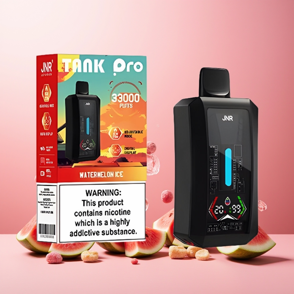 JNR Tank Pro 33000 Puffs Norge engros Vape til engangsbruk 28ml e-Liquid 850mAh Type-C Vannmelon Is