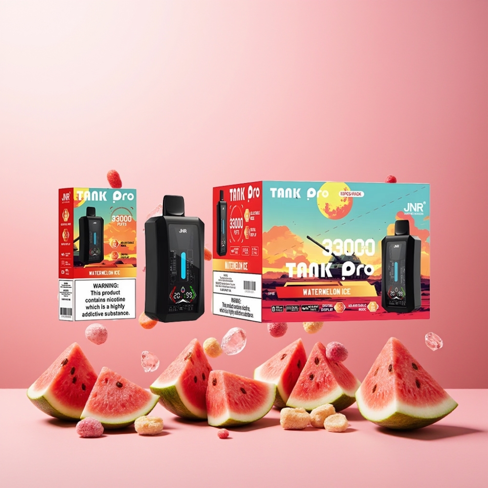 JNR Tank Pro 33000 Puffs Norge engros Vape til engangsbruk 28ml e-Liquid 850mAh Type-C Vannmelon Is