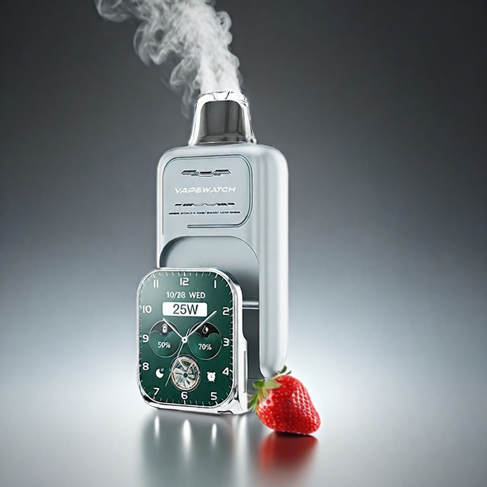 JNR Vape Watch 30000 Puffs Norge Engros – 1000mAh Batteri, 19mL E-væske, Type-C-lading, Jordbær Is