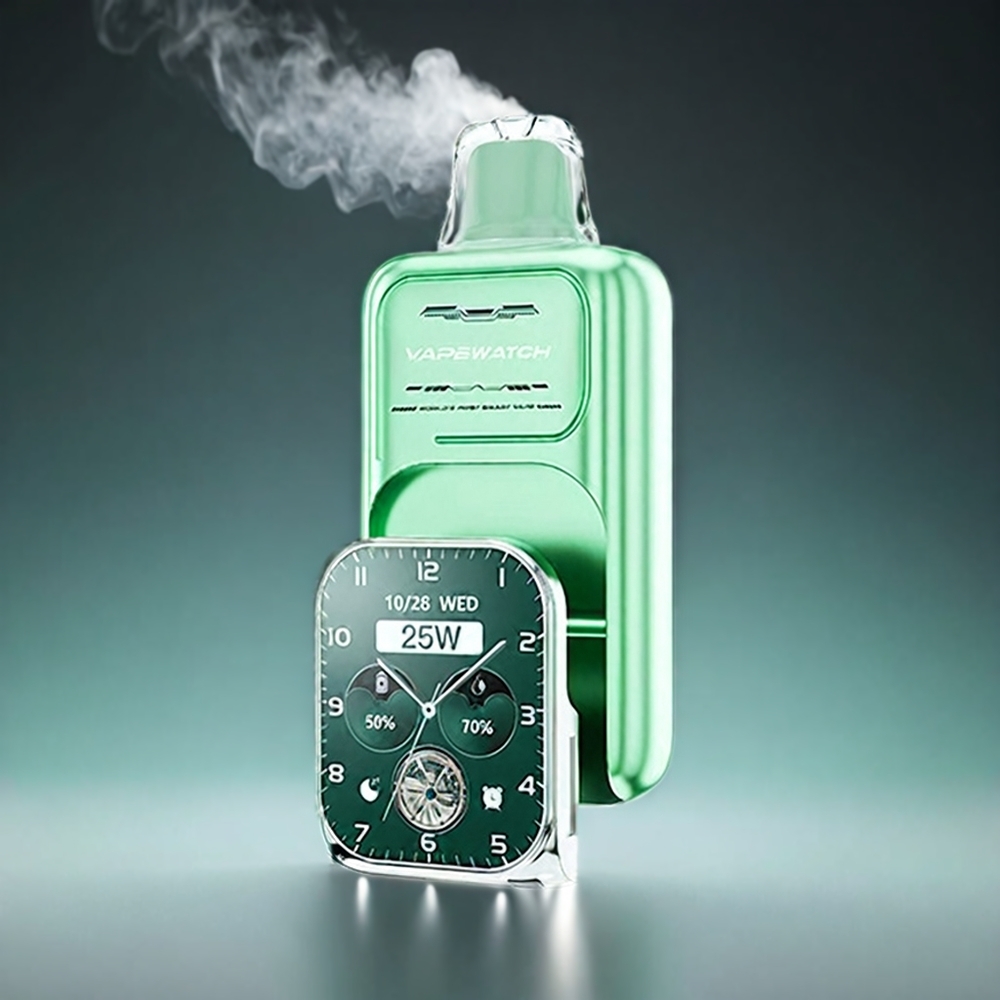 JNR Vape Watch 30000 Puffs Norge Engros – 1000mAh Batteri, 19mL Tank, Type-C Lading, Miami Mynte