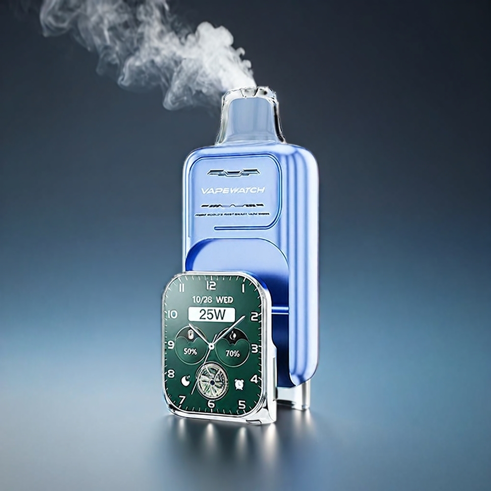 JNR Vape Watch 30000 Puffs Norge engros – Blå Bringebær Is – 1000mAh Battery – 19mL E-liquid – Type-C Lading