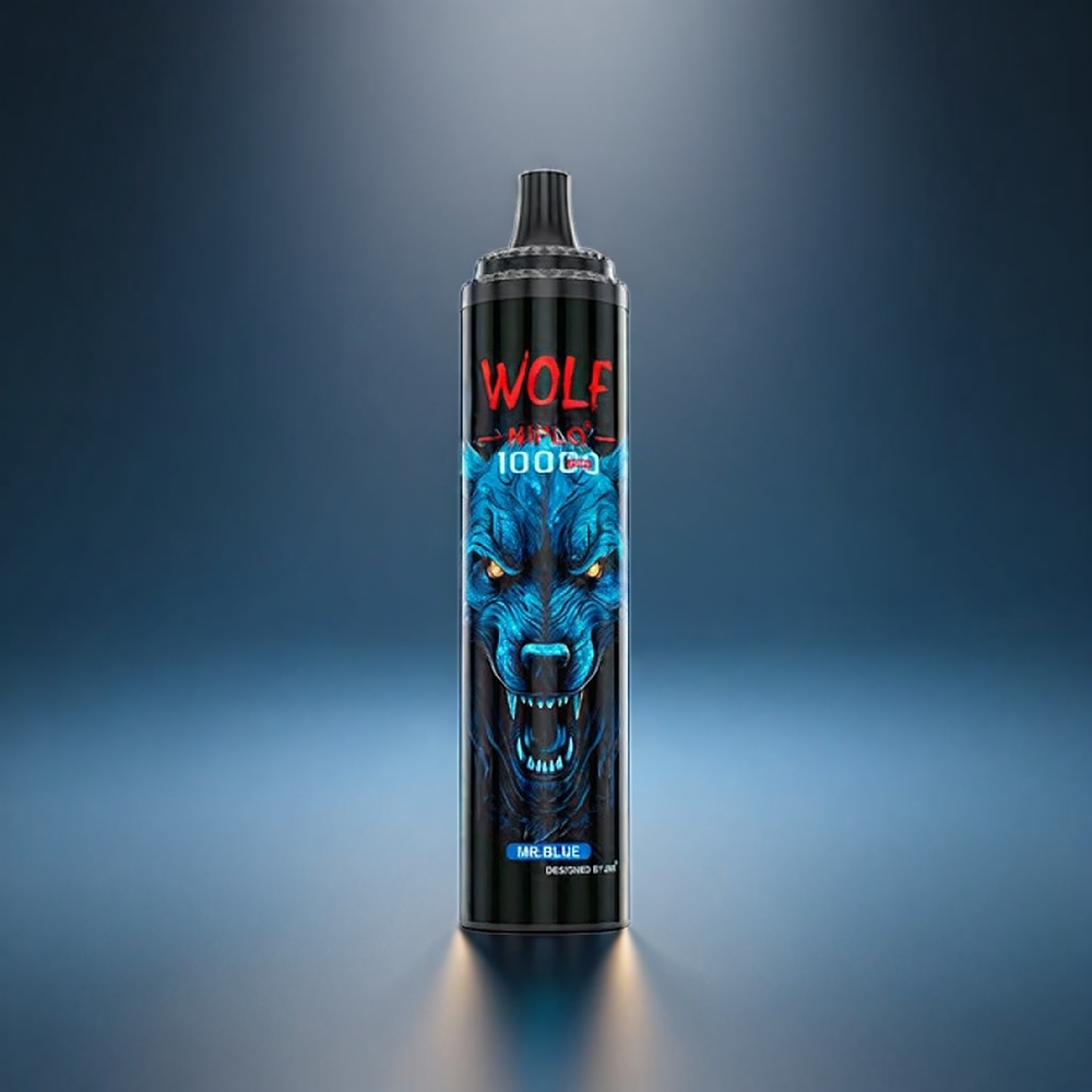 JNR Wolf 10000 Puffs Norge Engros – 1.0 Ohm Mesh, 650mAh/20ml, Type-C lading, Herr Blå (0%, 2%, 5%)