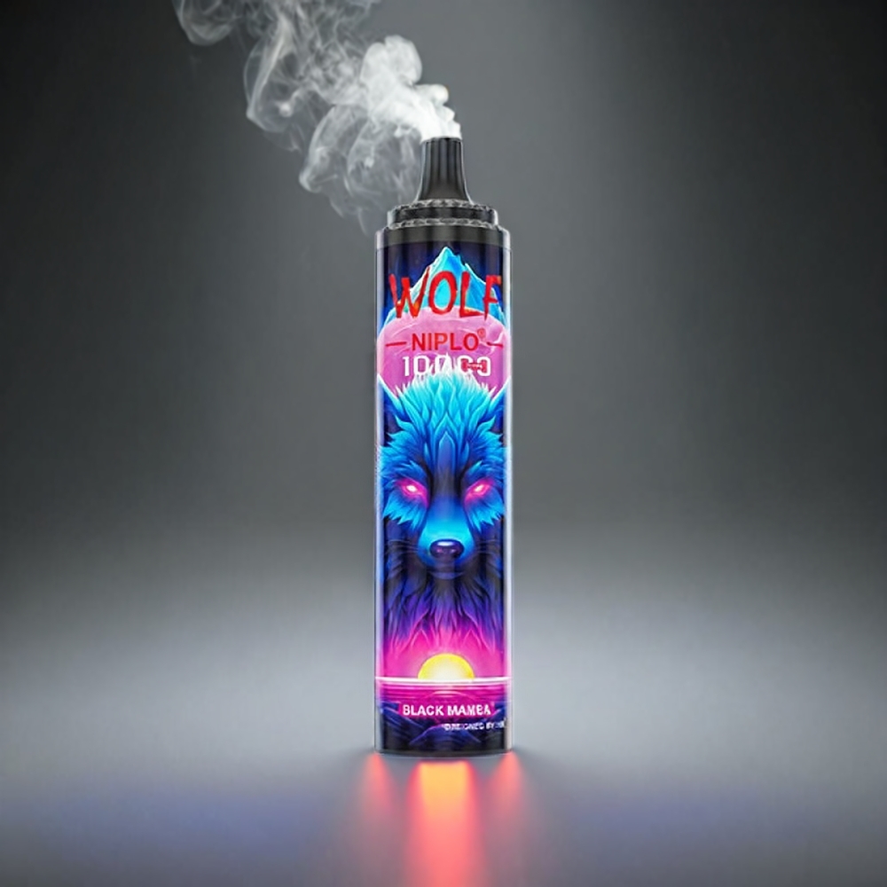 JNR Wolf 10000 Puffs Norge Engros – 20ml, 650mAh, Type-C, Svart Mamba (0%, 2%, 5%)
