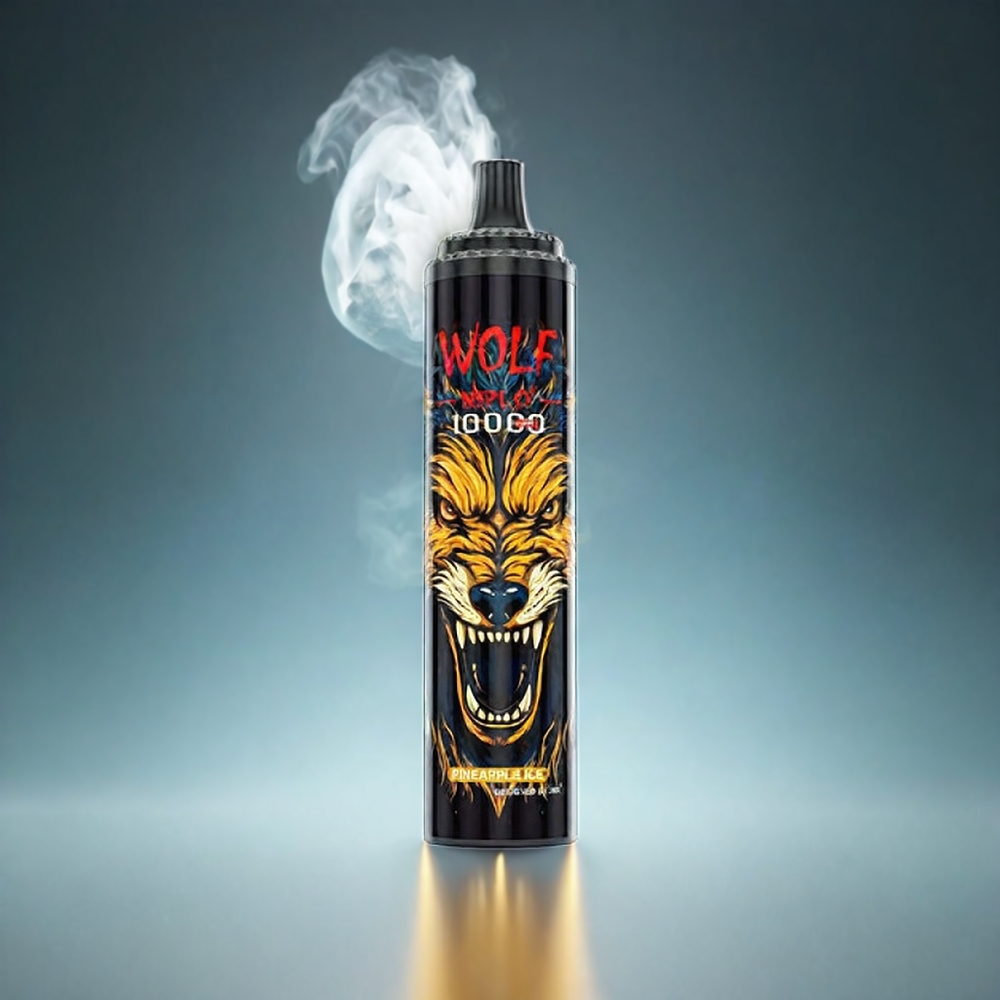 JNR Wolf 10000 Puffs Norge Engros – Ananas Is 1.0 Ohm Mesh Coil 650mAh 20ml Type-C