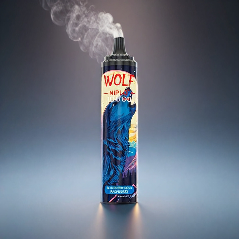 JNR Wolf 10000 Puffs Norge Engros – Blåbær Sur Bringebær – 650mAh – Type-C Lading