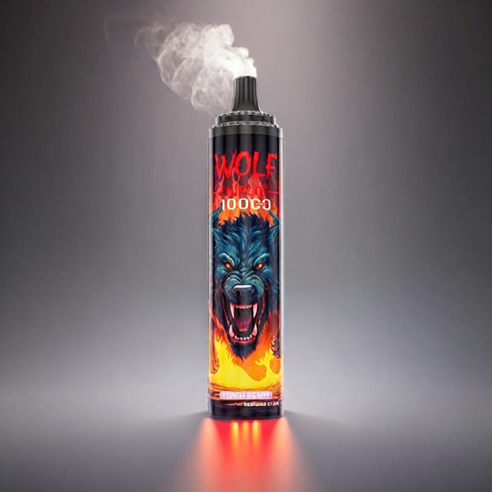 JNR Wolf 10000 Puffs Norge Engros med Fersken og Bær (20ml, 650mAh, Type-C)