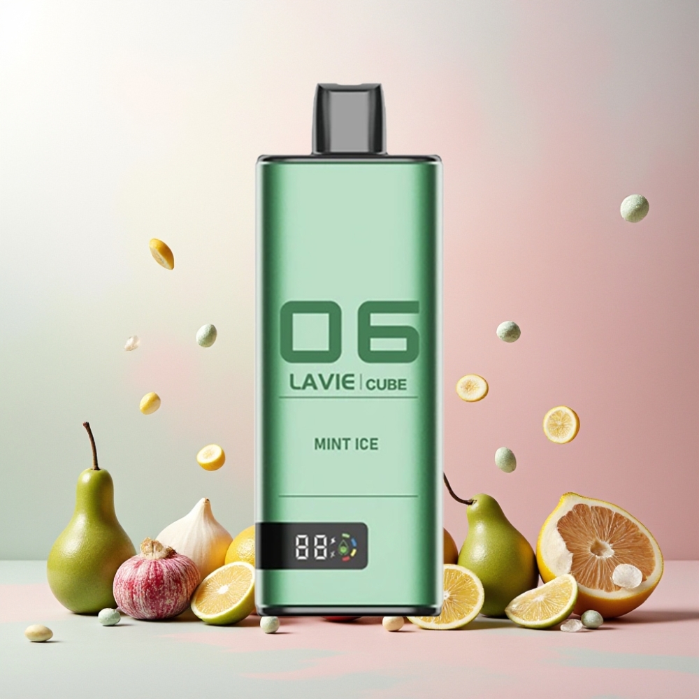 Lavie Cube 20000 Puffs Norge Engros Engangsvape 28ML 5% Nikotinsalt Mint Is Type C-lading