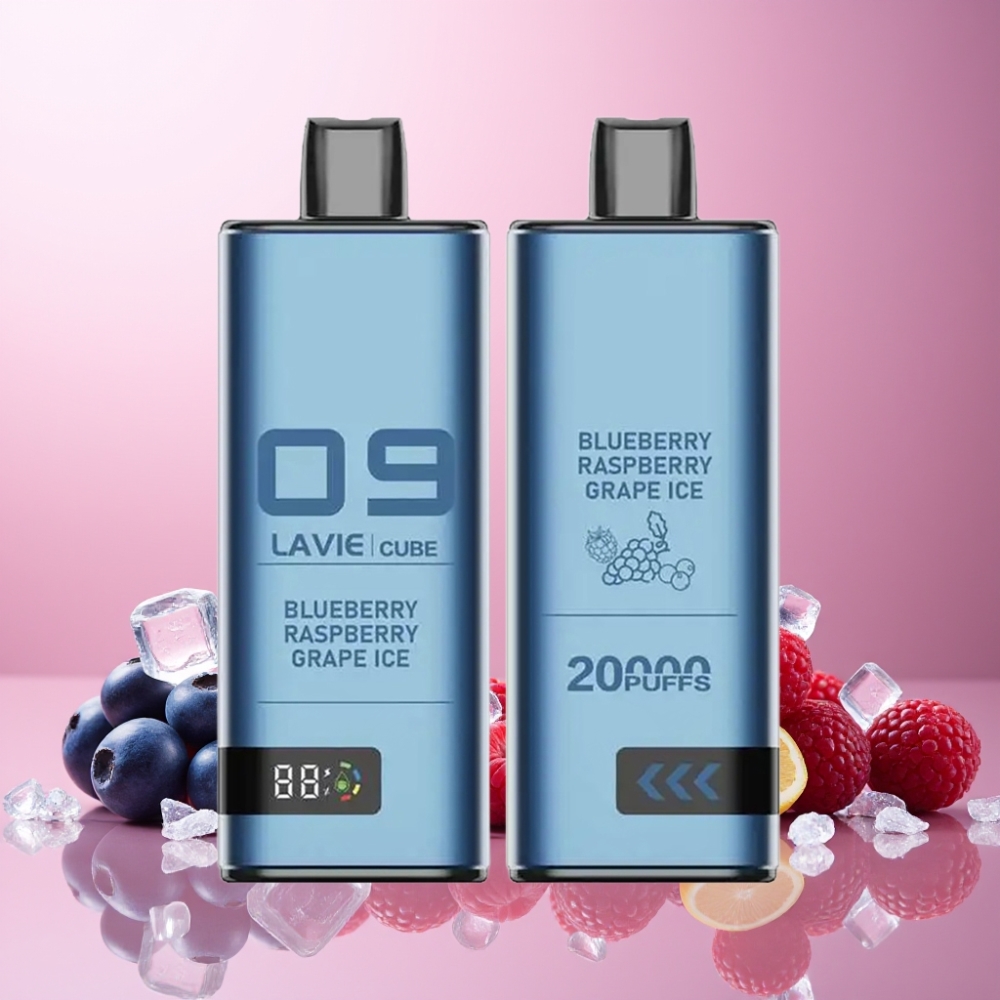 Lavie Cube 20000 Puffs Norge Engros Vape til engangsbruk Blåbær Bringebær Drue Is 28ML 600mAh Type C