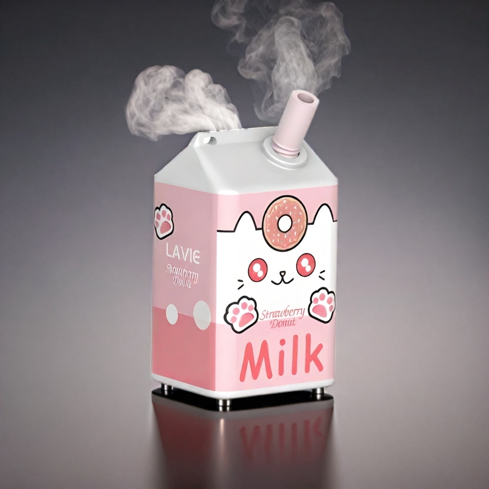 LAVIE Milk 7000 Puffs Jordbær Donut Norge Engros – 16ML E-væske, 600mAh Batteri, Type C-lading