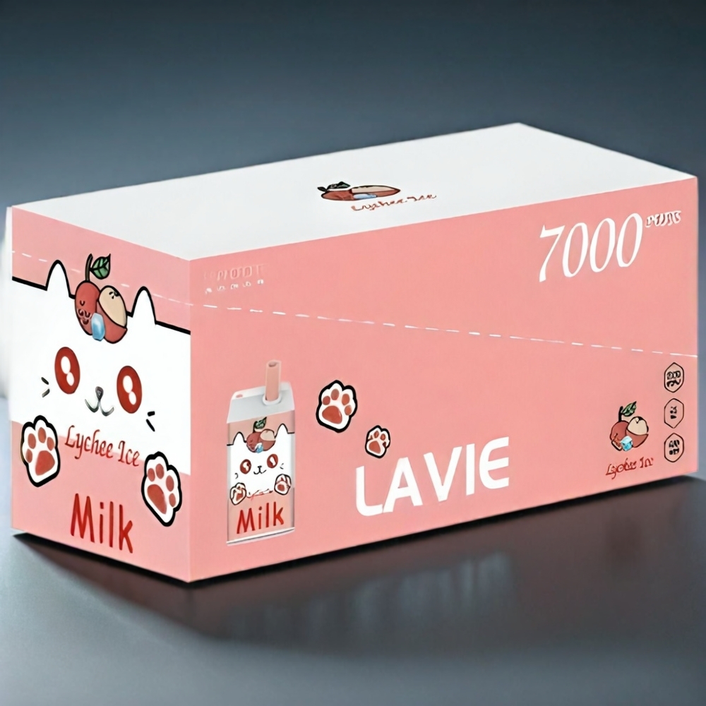 LAVIE Milk 7000 Puffs Norge Engros – Litchi Is med 16ML, 600mAh, Type C-lading