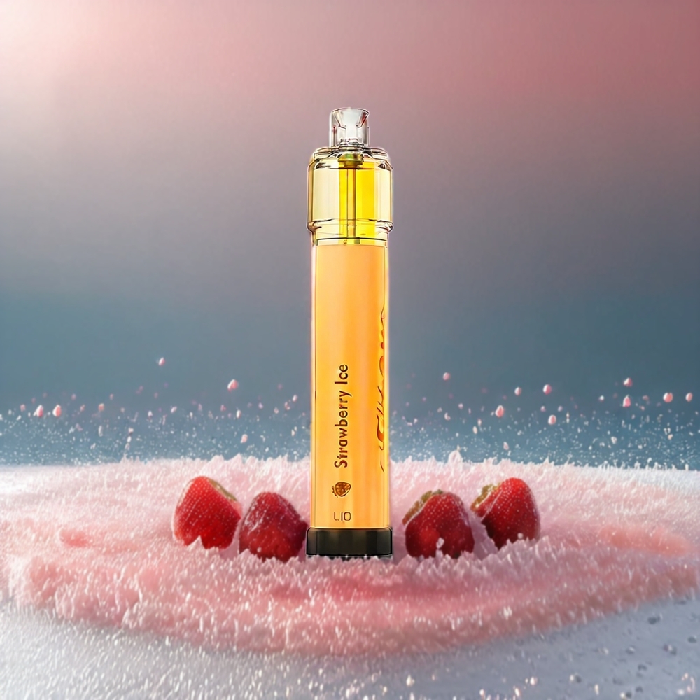 LIO Bee Lit 2500 Puffs Norge Engros Engangs vape Jordbær Is – 6.0ml E-væske, 1300mAh Batteri, 5% Nikotin