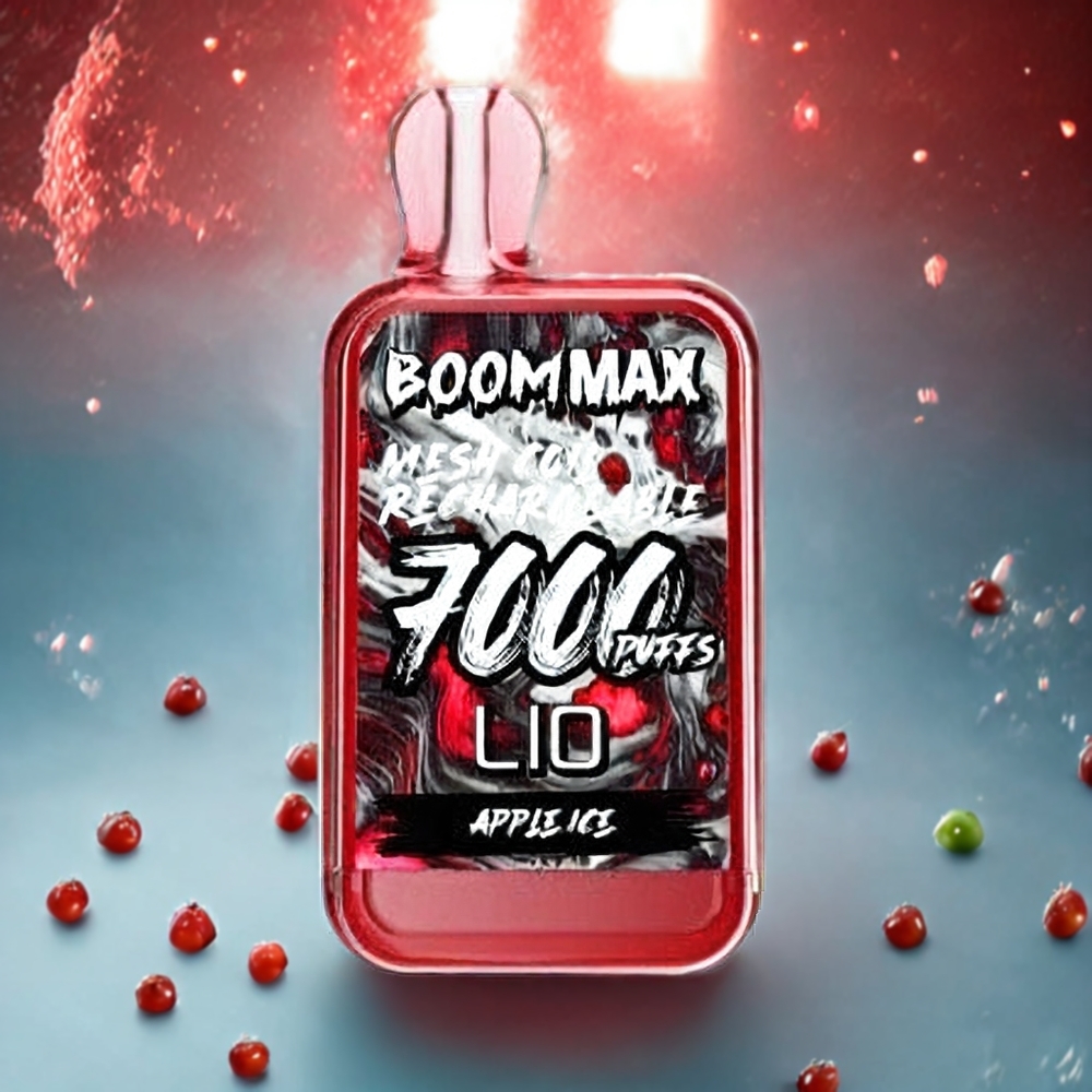 LIO BOOM MAX 7000 Puffs Norge Engros Engangs vape Eple Is med 650mAh Batteri og 15ml E-væske
