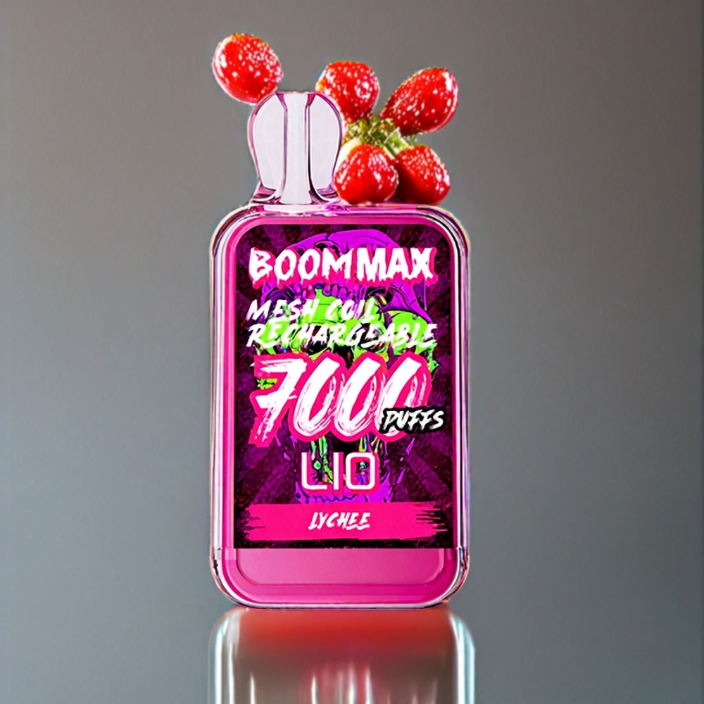 LIO BOOM MAX 7000 Puffs Norge Engros Engangs vape Litchi – 15ml E-liquid, 650mAh, Type-C Lading