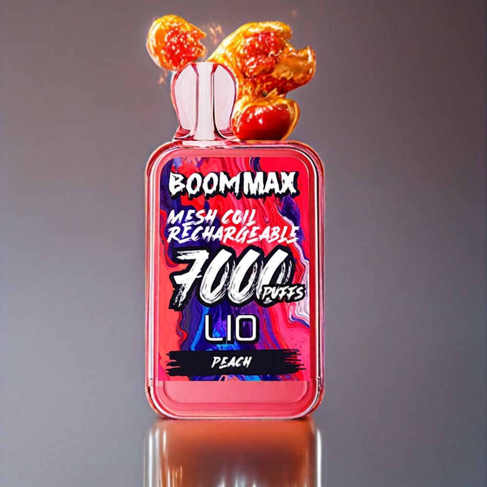 LIO BOOM MAX 7000 Puffs Norge Engros Engangs vape Peach 15ml 650mAh Type-C
