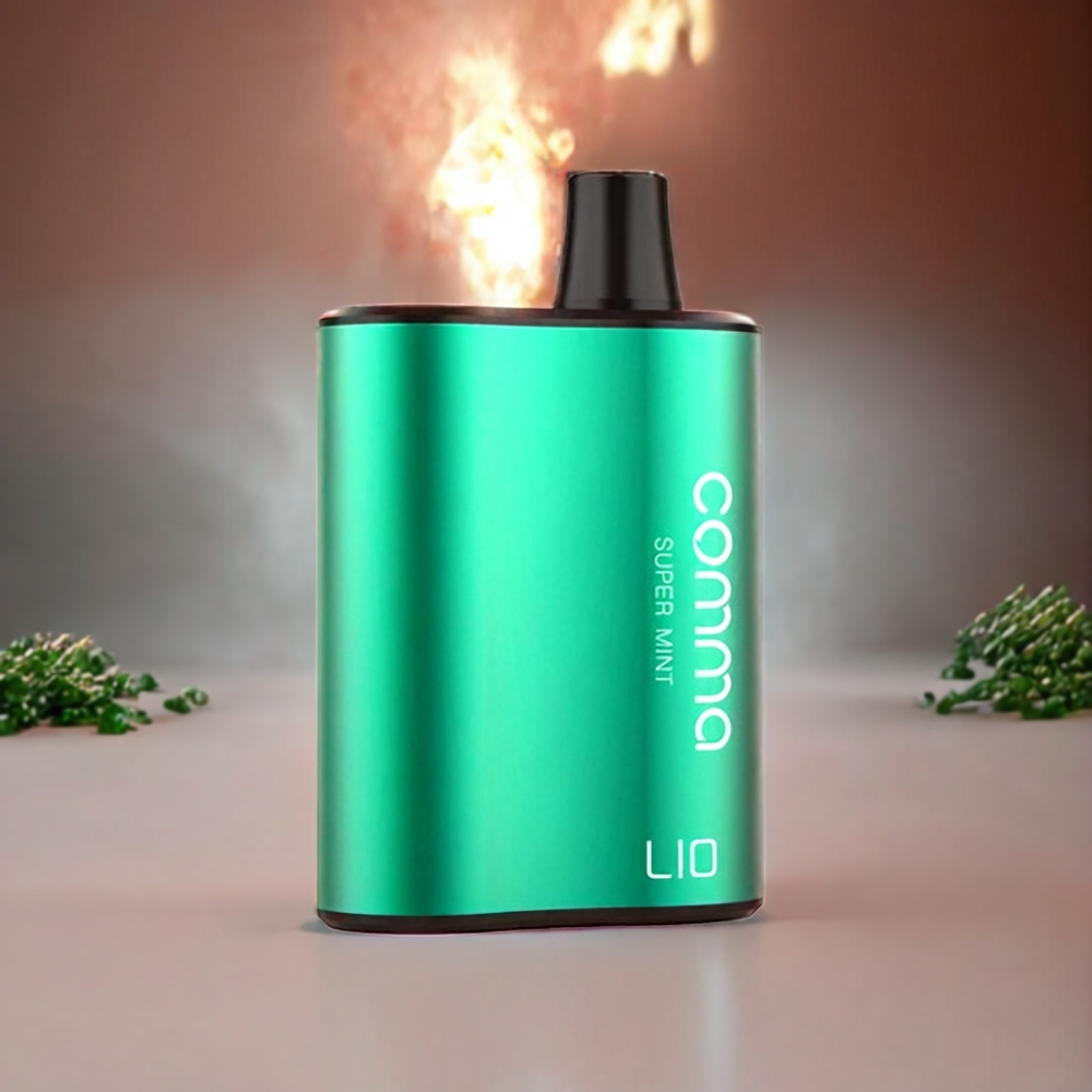 LIO COMMA 5000 Puffs Engangs Vape Super Mynte Norge Engros – 15 ml, 900mAh, Type-C