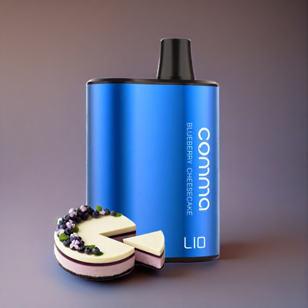 LIO COMMA Norge Engros 5000 Puffs Engangs vape Blåbærostkake – 900mAh Batteri, 15 ml Kapasitet, Type-C Lading