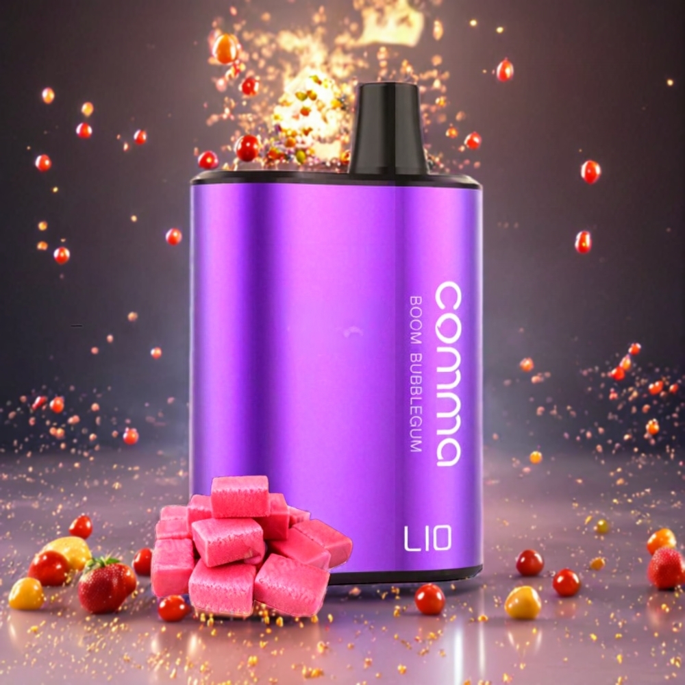 LIO COMMA Norge Engros 5000 Puffs Engangs vape Boom Bubblegum – 15 ml Kapasitet, 900mAh Batteri, Type-C Lading