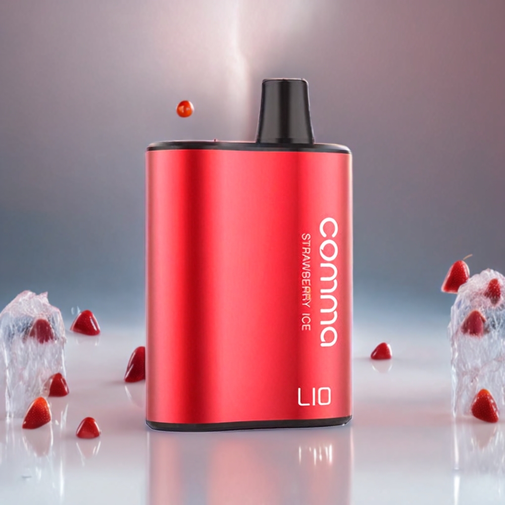 LIO COMMA Norge Engros 5000 Puffs Engangs vape Jordbær Is med 900mAh Batteri og 15 ml Kapasitet