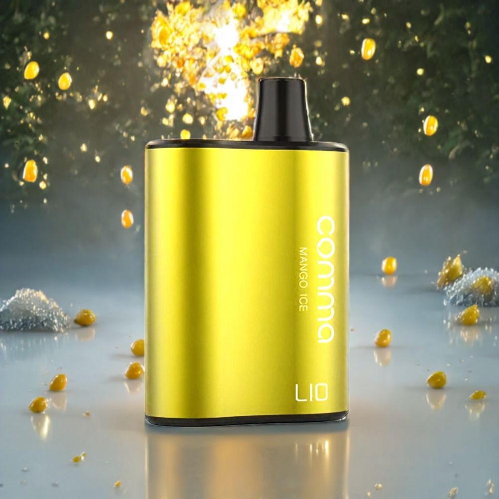 LIO COMMA Norge Engros 5000 Puffs Engangs vape Mango Is med 900mAh batteri, 15 ml kapasitet og Type-C lading