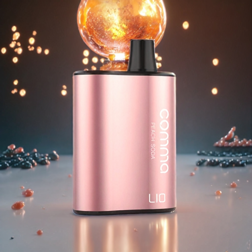 LIO COMMA Norge Engros 5000 Puffs Engangs vape Peach Soda 15ml 900mAh Type-C Lading
