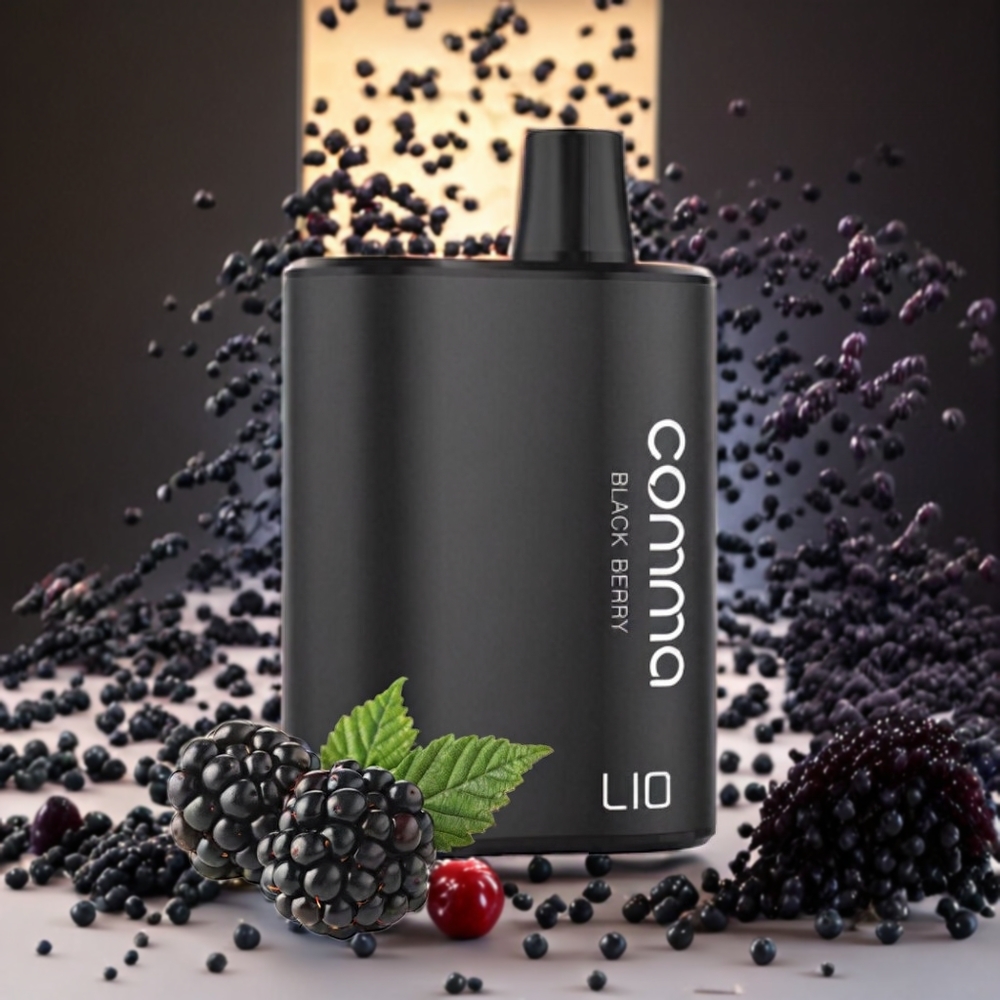 LIO COMMA Norge engros 5000 Puffs Engangs vape Black Berry – 15 ml, 900mAh, Type-C