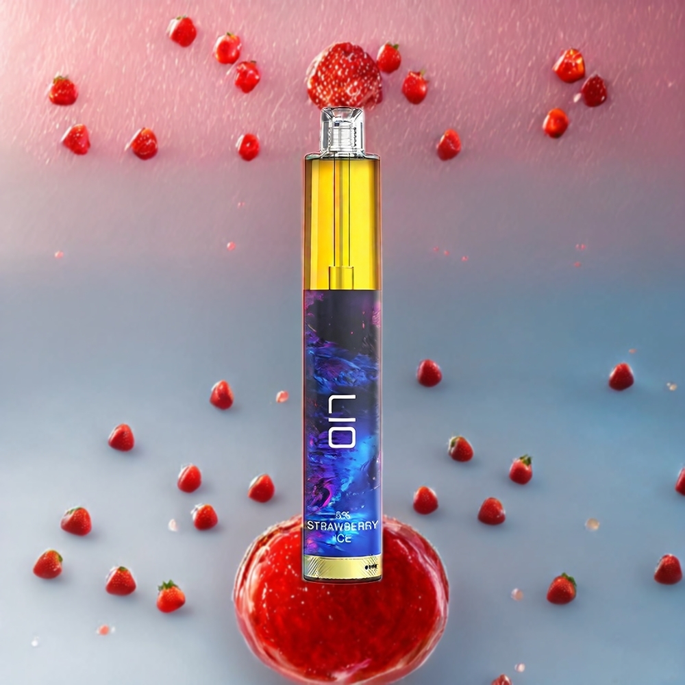 LIO Max Mesh 3000 Norge Engros 10mL Jordbær Is Engangs vape med 1000mAh Batteri & Mesh 0.60 Ohm