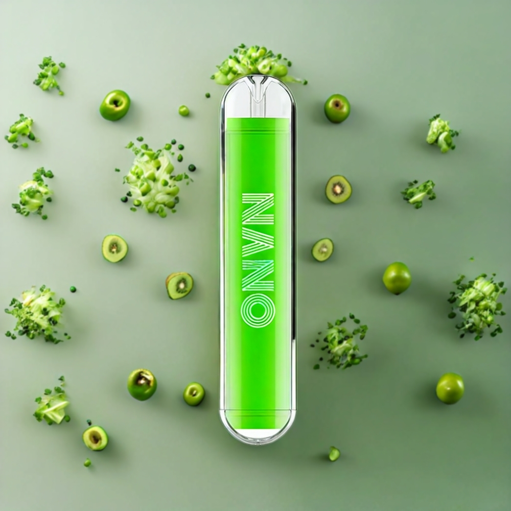 LIO NANO X2 800 Puffs Engangs vape Grønt Eple Kiwi Norge Engros – 500mAh Batteri, 2ml E-væske, 0mg/16mg/19mg Nikotin
