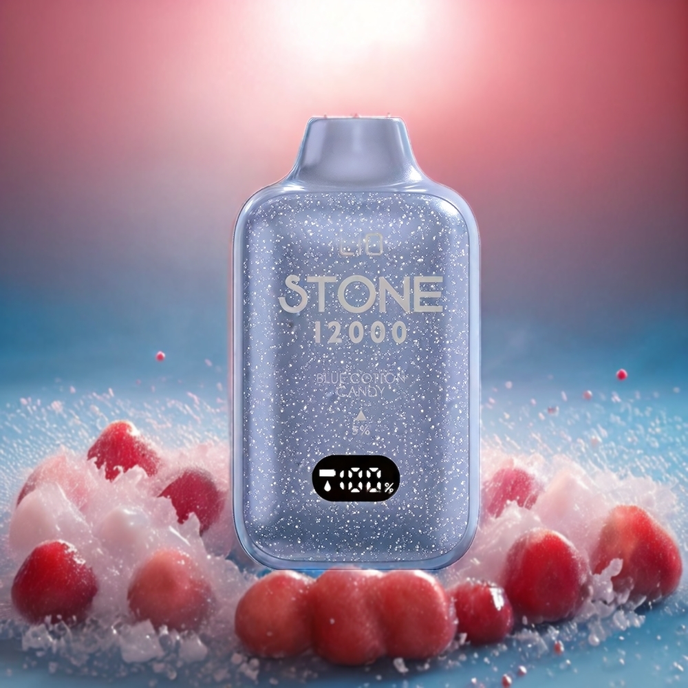LIO Stone 12000 Puffs Norge Engros Engangs vape Blå Candyfloss – 18ML E-væske, 550mAh Batteri, Type-C Lading, 1.0 Ohm Mesh Coil