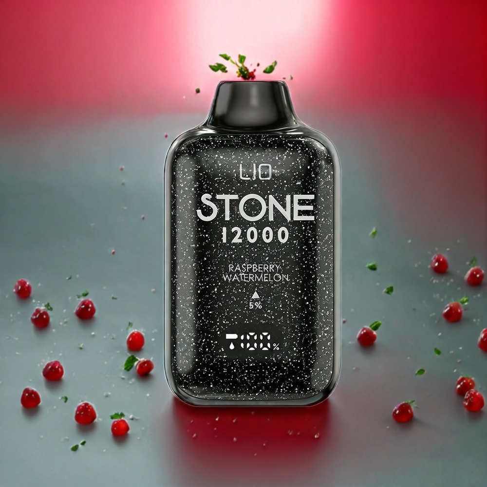 LIO Stone 12000 Puffs Norge Engros Engangs vape Bringebær Vannmelon – 18ML E-væske, 550mAh Batteri, Type-C Lading