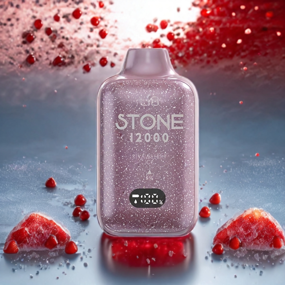 LIO Stone 12000 Puffs Norge Engros Engangs vape Jordbær Is med 18ML E-væske og Type-C Lading
