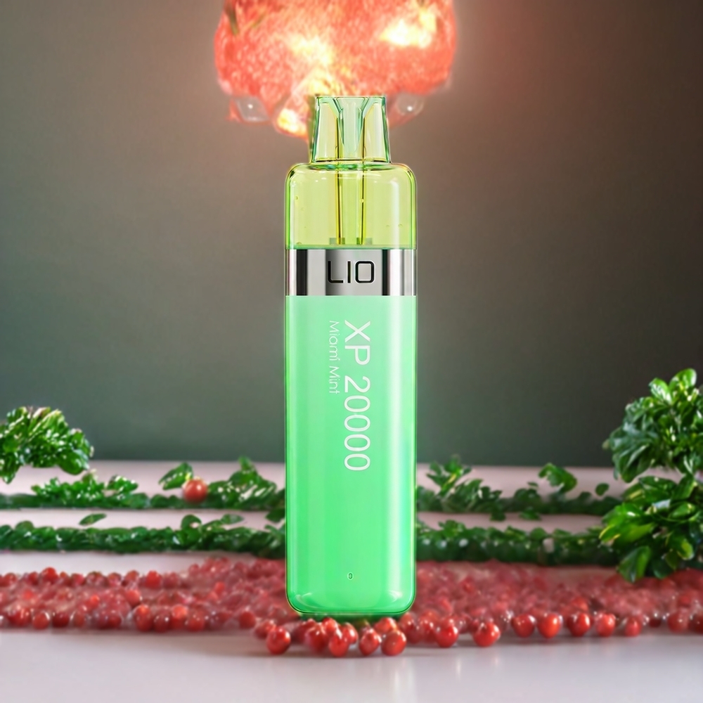 LIO XP 20000 Puffs Engangs Vape Norge Engros – Miami Mynte, 12ML E-væske, 900 mAh Batteri, TYPE-C Lading, Justerbar Luftstrøm