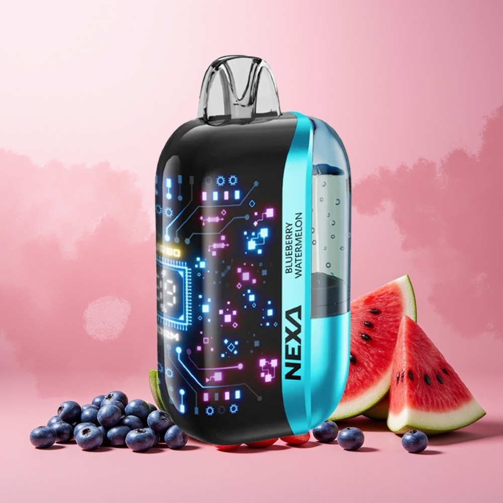NEXA Ultra 50K Norge Engros Vape til engangsbruk Blåbær og Vannmelon – 20ml, 5% Nikotin, 800mAh, Type-C-lading