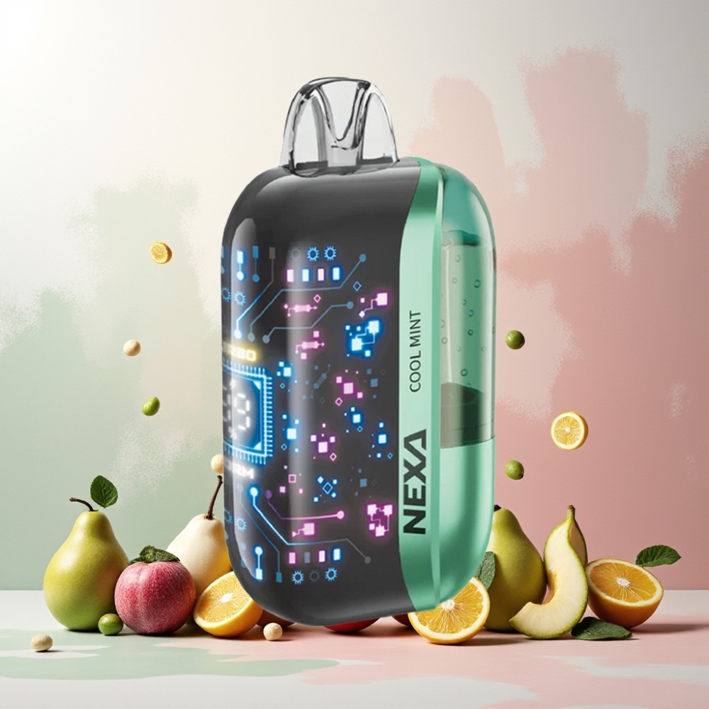 NEXA Ultra 50K Norge Engros Vape til engangsbruk Kjølig Mynte – 20ml, 800mAh, 5% Nikotin, Type-C-lading, 3D-buet skjerm